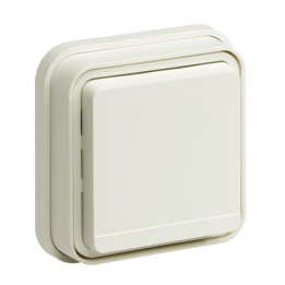 Hager - Prise de courant 2P+T Cubyko étanche IP55 blanche pose en encastré - Réf : WNE100B