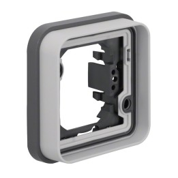 Hager - Support simple étanche Cubyko pour montage encastré - IP55 - Gris - Réf : WNA401