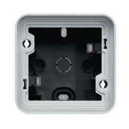 Hager - Boîte simple Cubyko étanche IP55 gris associable pour pose en saillie - Réf : WNA681