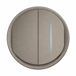 Legrand Céliane - Enjoliveur large pour Double Va-et-Vient ou Poussoir dont un à Voyant témoin - Titane - Réf : CT200(1)(7)
