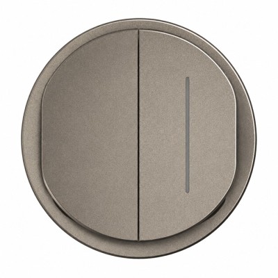 Legrand Céliane - Enjoliveur large pour Double Va-et-Vient ou Poussoir dont un à Voyant témoin - Titane - Réf : CT200(1)(7)