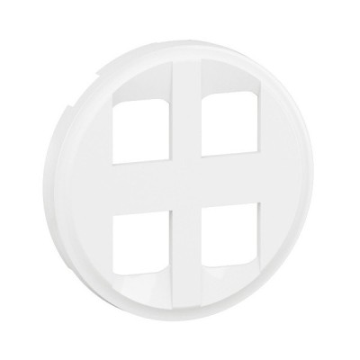 Legrand Céliane - Enjoliveur pour prise quadruple RJ45 blindée catégorie6 STP pour réseau Optimum auto - Blanc - Réf : CB4348