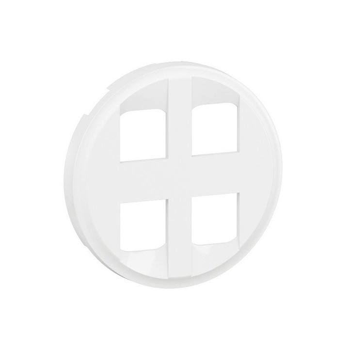 Legrand Céliane - Enjoliveur pour prise quadruple RJ45 blindée catégorie6 STP pour réseau Optimum auto - Blanc - Réf : CB4348