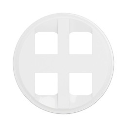 Legrand Céliane - Enjoliveur pour prise quadruple RJ45 blindée catégorie6 STP pour réseau Optimum auto - Blanc - Réf : CB4348
