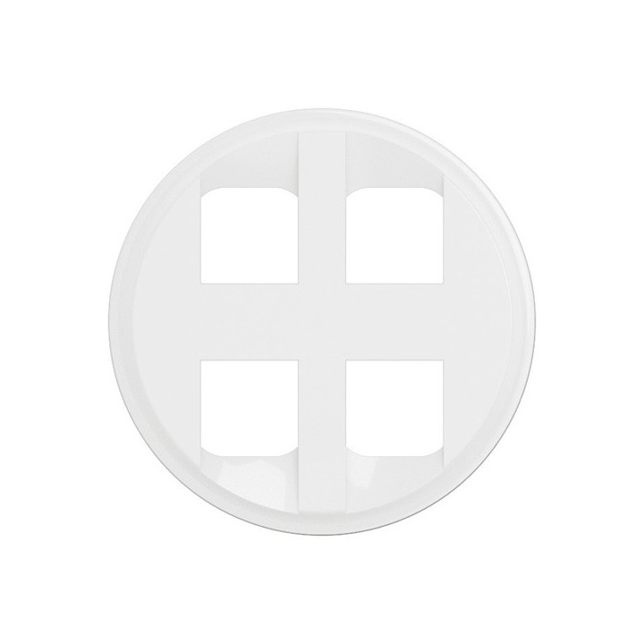 Legrand Céliane - Enjoliveur pour prise quadruple RJ45 blindée catégorie6 STP pour réseau Optimum auto - Blanc - Réf : CB4348