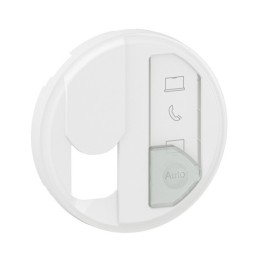 Legrand Céliane - Enjoliveur pour prise simple RJ45 blindée Cat.6A STP Grade 3 TV avec repérage média - Blanc - Réf : CB0348