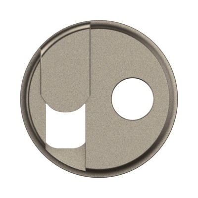 Legrand Céliane - Enjoliveur pour prise TV + prise téléphone RJ45 catégorie6 FTP - Titanium- Réf : CT0342
