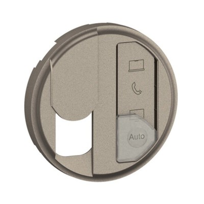 Legrand Céliane - Enjoliveur pour prise simple RJ45 blindée Cat.6A STP Grade 3 TV avec repérage média - Titanium - Réf : CT0348