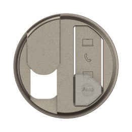 Legrand Céliane - Enjoliveur pour prise simple RJ45 blindée Cat.6A STP Grade 3 TV avec repérage média - Titanium - Réf : CT0348