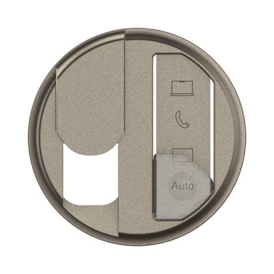 Legrand Céliane - Enjoliveur pour prise simple RJ45 blindée Cat.6A STP Grade 3 TV avec repérage média - Titanium - Réf : CT0348
