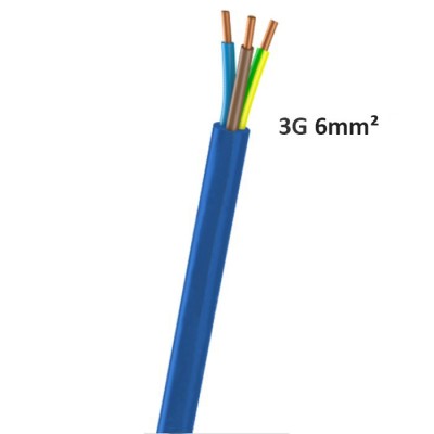 Câble FR-N1X6G3 - 3G6mm² - Coupe au mètre - Réf : FR-N1-3G6