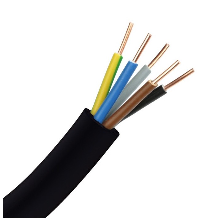 Câble U1000 R2V - 5G4mm² - Coupe au mètre - Réf : R2V-5G4