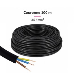 Câble U1000 R2V - 3G4mm² - Couronne de 100m - Réf : R2V-3G4-C100