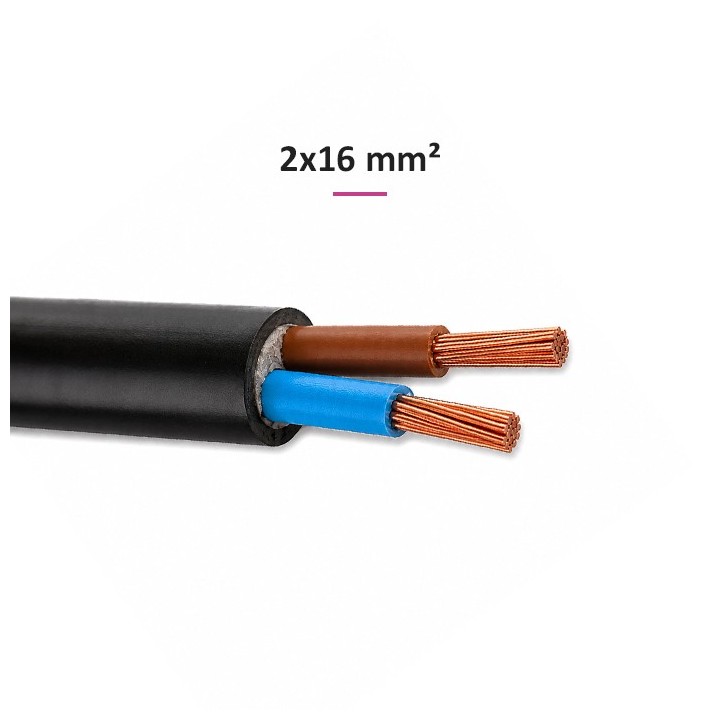 Câble R2V 2x16 mm² - Coupe au mètre - Réf : R2V2x16(rigide)