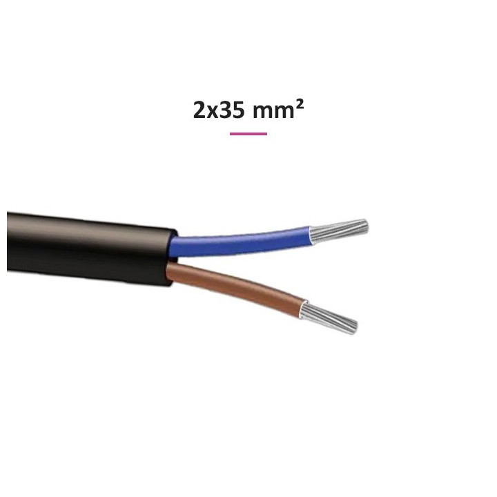 Câble AR2V 2x35 mm² Aluminium - Coupe au mètre - Réf : AR2V2x35(rigide)