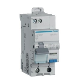 Hager - Disjoncteur différentiel 16A 1P+N 4,5kA Courbe C 30mA type F 2 modules  - Réf : ADF816F
