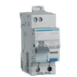 Hager - Disjoncteur différentiel 16A 1P+N 6kA Courbe C 30mA type F 2modules  - Réf : ADF916F