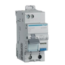 Hager - Disjoncteur différentiel 25A 1P+N 6kA Courbe C 30mA type F 2modules  - Réf : ADF925F