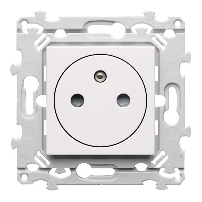 Hager Essensya - Prise de courant affleurante essensya 2P+T Pure - Réf :  WE106