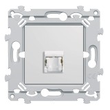 Hager Essensya - Prise RJ45 Cat 6 UTP simple finition Pure - Réf :  WE225