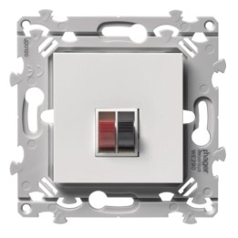 Hager Essensya - Prise haut-parleur simple Essensya Pure - Réf : WE290