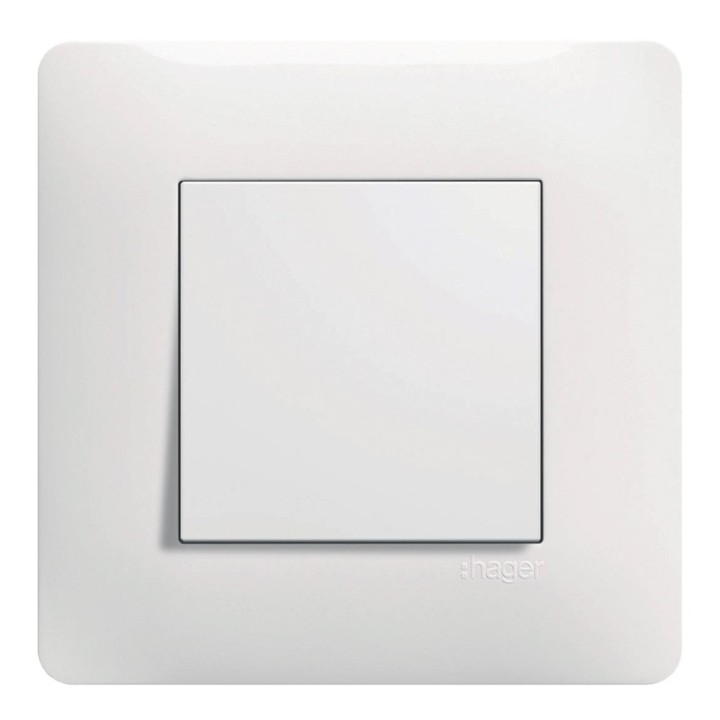 Hager Essensya - Plaque de finition essensya 1 poste Pure - Réf : WE401