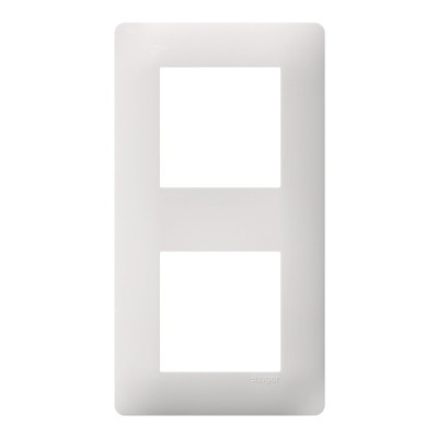 Hager Essensya - Plaque 2 postes Essensya Pure - Réf : WE402