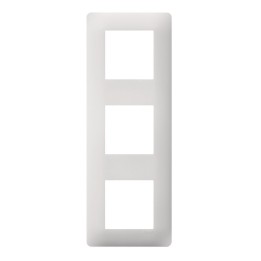 Hager Essensya - Plaque 3 postes Essensya Pure - Réf : WE403