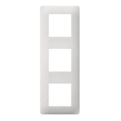 Hager Essensya - Plaque 3 postes Essensya Pure - Réf : WE403
