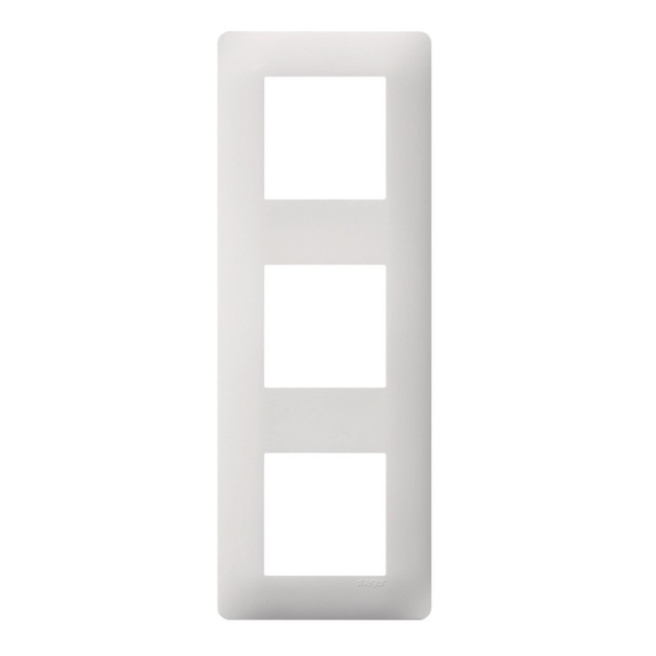 Hager Essensya - Plaque 3 postes Essensya Pure - Réf : WE403