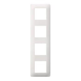 Hager Essensya - Plaque 4 postes Essensya Pure - Réf : WE404