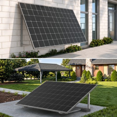 Kseng - 2 Supports réglables universels pour 1 panneau solaire - Réf : EUP-WQ020- S_78/WPLT