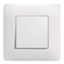Hager Essensya - Permutateur 10A avec plaque de finition - Blanc - Réf : WE010P