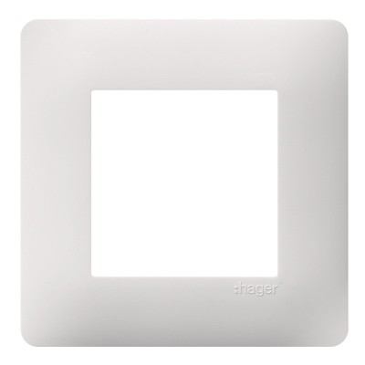 Hager Essensya - Double Interrupteur - Un voyant va-et-vient ou bouton poussoir avec plaque de finition - Blanc - Réf : WE046P