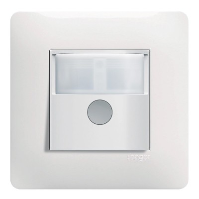 Hager Essensya - Interrupteur automatique 2 fils avec plaque de finition - Blanc - Réf :  WE052P