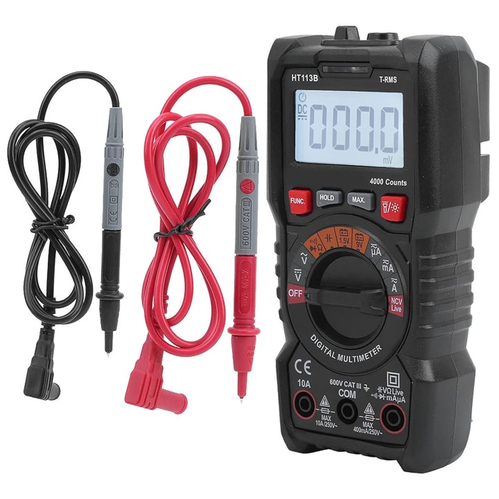 Krisane - Multimètre numérique TRMS HT113B 600 V - réf : KRI00034
