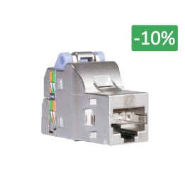 Schneider - Resi9 - S-One format DPM connecteur RJ45 Grade 2 TV cat6 - blindé - Réf : VDIB17716B01