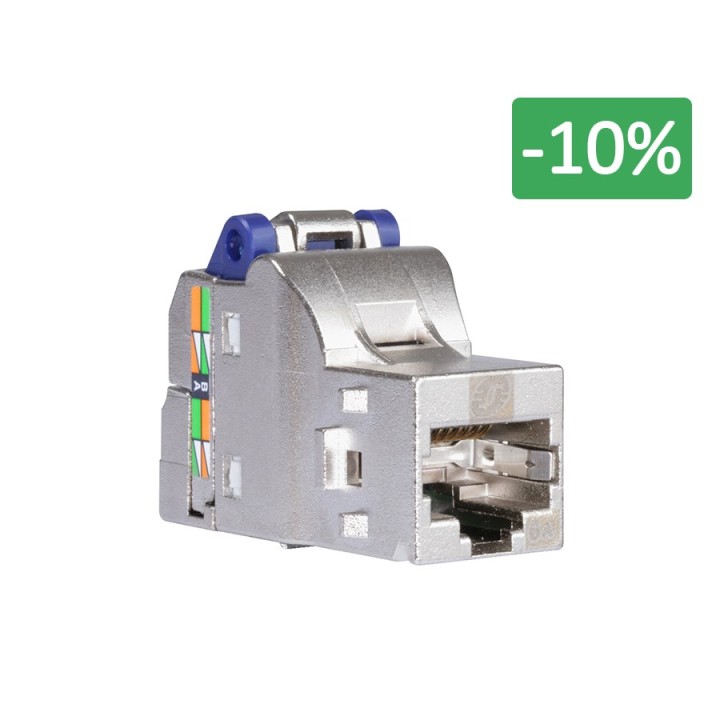 Schneider - Resi9 - S-One format DPM connecteur RJ45 Grade 3TV cat6A - blindé - Réf : VDIB1771XB01
