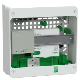 Schneider Resi9 Connect - Coffret VDI 13M1R - Switch 5ports PoE - Grade 3TV 4xRJ45 cat6a - Réf : R9H13401VDIXS