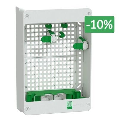 Schneider Resi9 Connect - Coffret VDI Box 13M2R - coffret support box operateur avec 2 prises - Réf : R9H13402VDIBOX