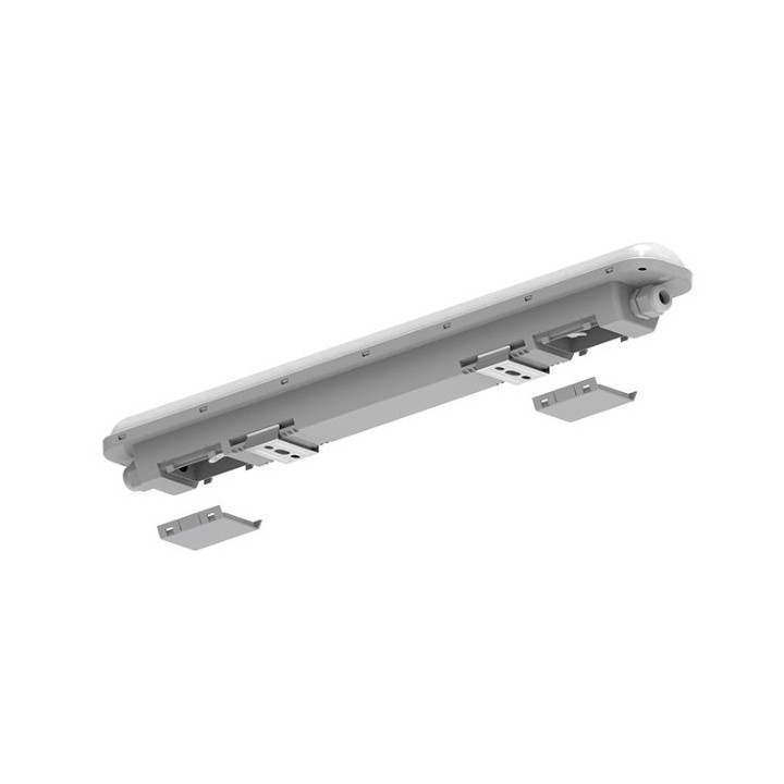 Miidex Lighting - 4 Boitiers étanches LED intégrées dont 2 OFFERTS - Traversant - 4000°k - 40W - IP65 - 1200mm - Réf : 101058(4)