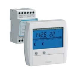 Hager - Gestionnaire d'énergie confort chauffage élec. 2 zones sur 7J - Fil pilote - TIC - 230V - Réf : 49111