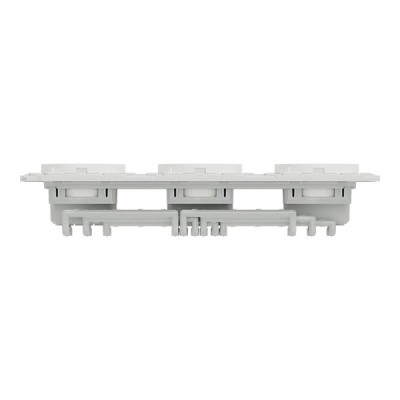 Schneider Odace - triple PC 2P+T affleurante - 3 postes 71 mm - précâblage - blanc craie - Réf : S920072