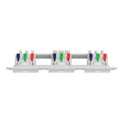 Schneider Odace - triple PC 2P+T affleurante - 3 postes 71 mm - précâblage - blanc craie - Réf : S920072