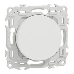 Schneider Odace - va-et-vient ou poussoir avec neutre - 10AX - blanc craie - Réf : S920204N