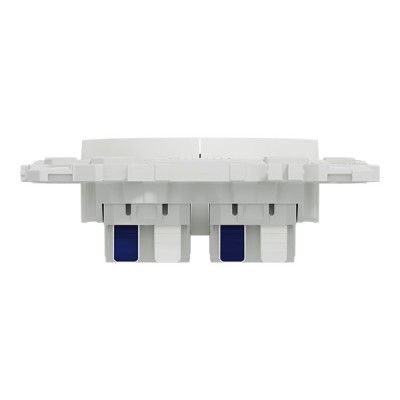 Schneider Odace - double va-et-vient ou poussoir avec neutre - 10AX - blanc craie - Réf : S920214N
