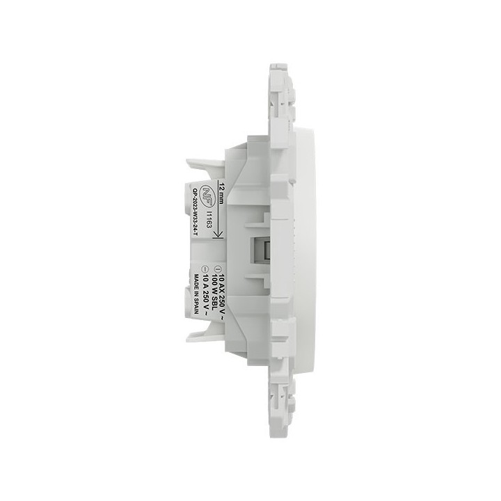 Schneider Odace - double va-et-vient ou poussoir avec neutre - 10AX - blanc craie - Réf : S920214N