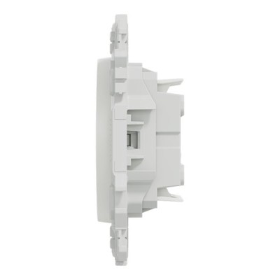 Schneider Odace - double va-et-vient ou poussoir avec neutre - 10AX - blanc craie - Réf : S920214N