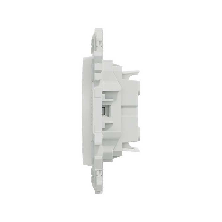 Schneider Odace - double va-et-vient ou poussoir avec neutre - 10AX - blanc craie - Réf : S920214N