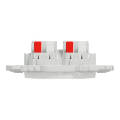 Schneider Odace - double va-et-vient ou poussoir avec neutre - 10AX - blanc craie - Réf : S920214N
